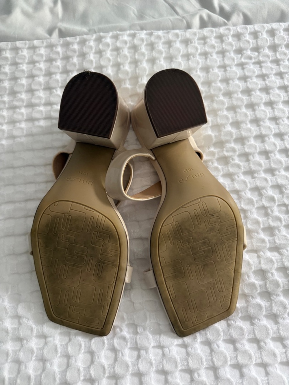 Unisa Cream Double-Strap Square-Toe Mules - Picture 2 of 3